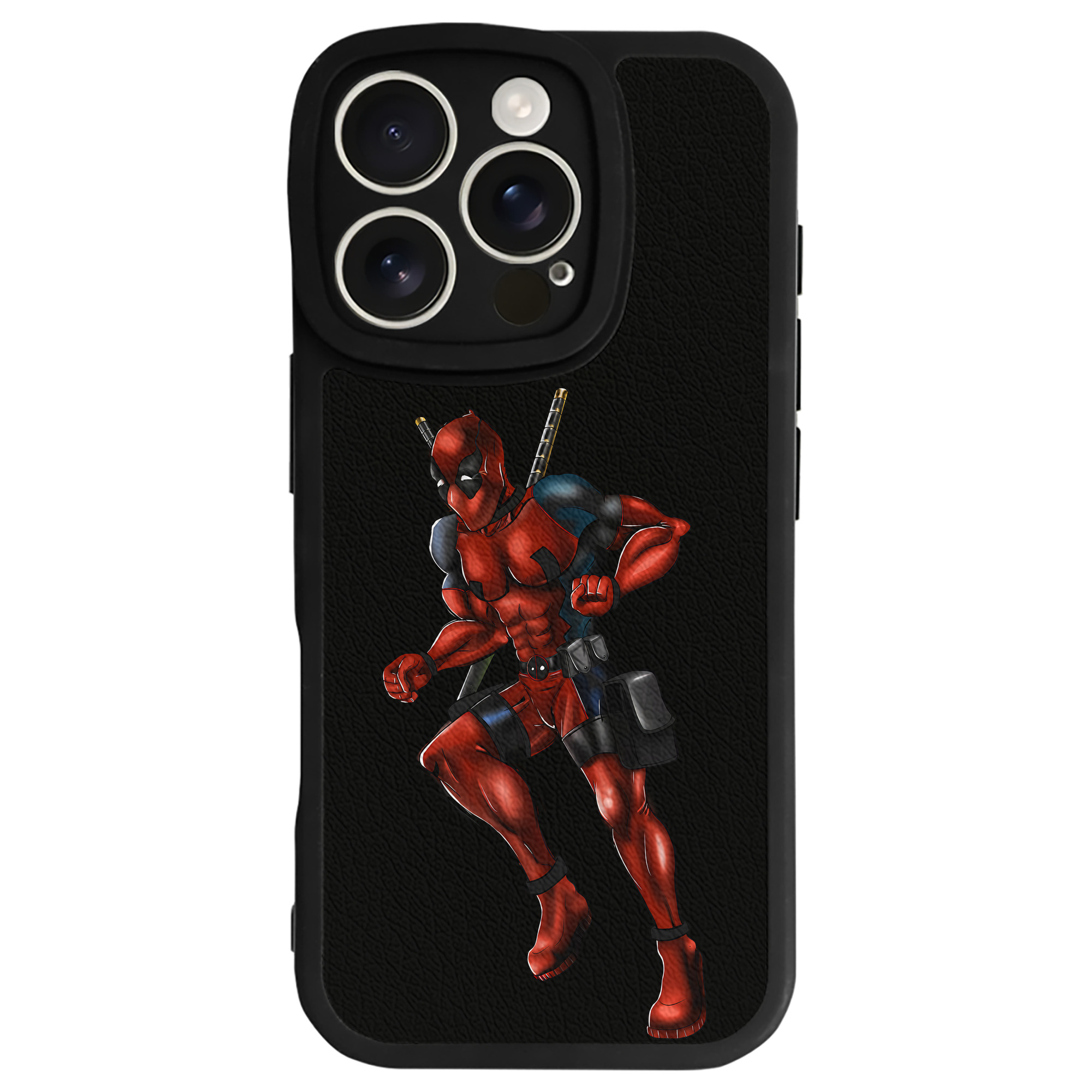 （画像用） Deadpool デッドプール 【iPhone 16シリーズ対応】シリコンスマホケース（レザー調） 材質：シリコン